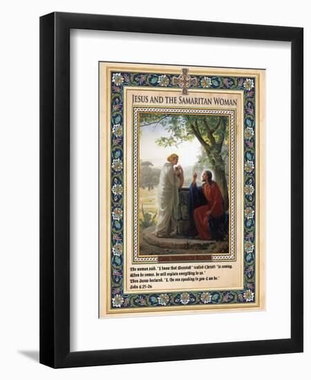 Woman at the Well: Jesus and the Samaritan Woman-Carl Bloch-Framed Giclee Print