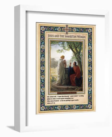 Woman at the Well: Jesus and the Samaritan Woman-Carl Bloch-Framed Giclee Print