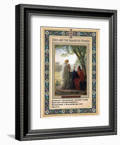 Woman at the Well: Jesus and the Samaritan Woman-Carl Bloch-Framed Giclee Print