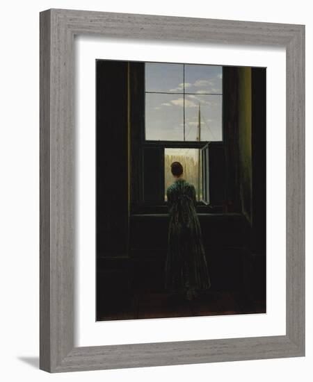 Woman at the Window, 1822(?)-Caspar David Friedrich-Framed Giclee Print