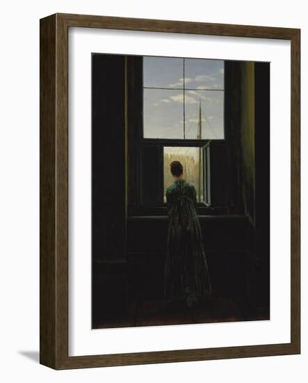 Woman at the Window, 1822(?)-Caspar David Friedrich-Framed Giclee Print
