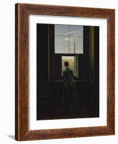 Woman at the Window, 1822(?)-Caspar David Friedrich-Framed Giclee Print