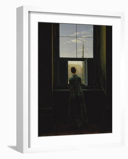 Woman at the Window, 1822(?)-Caspar David Friedrich-Framed Giclee Print