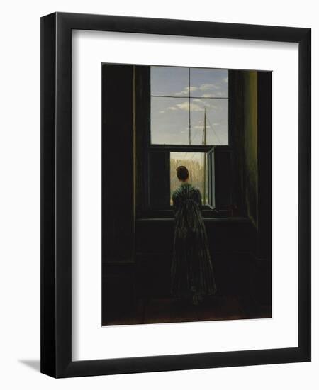 Woman at the Window, 1822(?)-Caspar David Friedrich-Framed Giclee Print