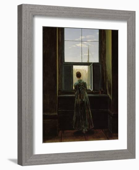 Woman at the Window, 1822-Caspar David Friedrich-Framed Giclee Print
