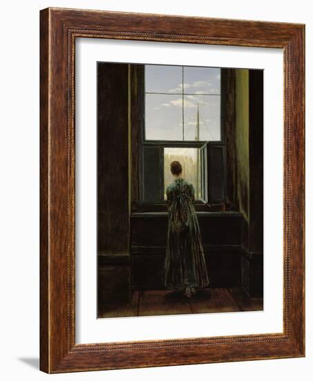 Woman at the Window, 1822-Caspar David Friedrich-Framed Giclee Print