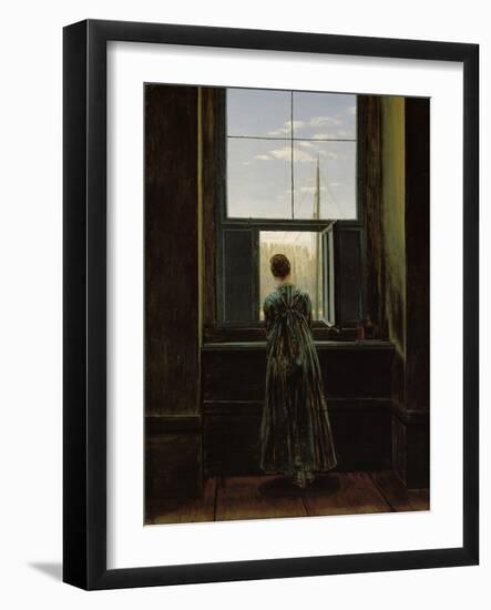 Woman at the Window, 1822-Caspar David Friedrich-Framed Giclee Print