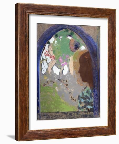 Woman at the Window, 1903-1908-Odilon Redon-Framed Giclee Print