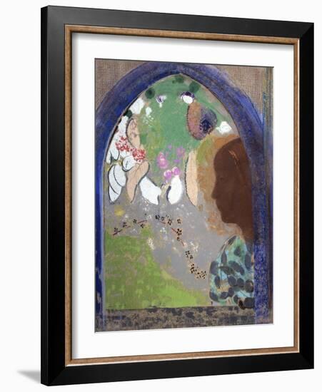 Woman at the Window, 1903-1908-Odilon Redon-Framed Giclee Print