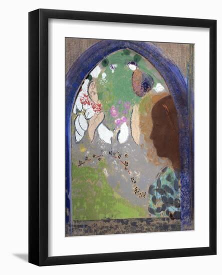 Woman at the Window, 1903-1908-Odilon Redon-Framed Giclee Print