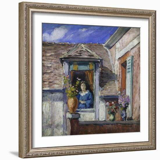 Woman at the Window (Femme a La Fenetre)-Henri Lebasque-Framed Giclee Print