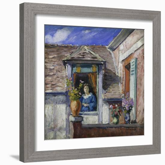 Woman at the Window (Femme a La Fenetre)-Henri Lebasque-Framed Giclee Print