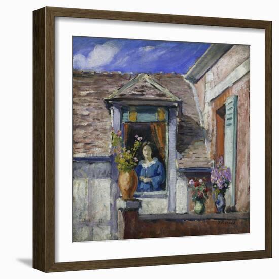 Woman at the Window (Femme a La Fenetre)-Henri Lebasque-Framed Giclee Print