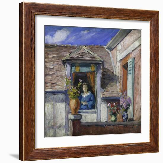 Woman at the Window (Femme a La Fenetre)-Henri Lebasque-Framed Giclee Print