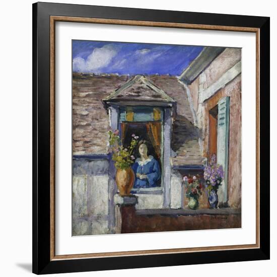 Woman at the Window (Femme a La Fenetre)-Henri Lebasque-Framed Giclee Print