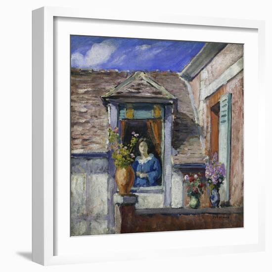 Woman at the Window (Femme a La Fenetre)-Henri Lebasque-Framed Giclee Print