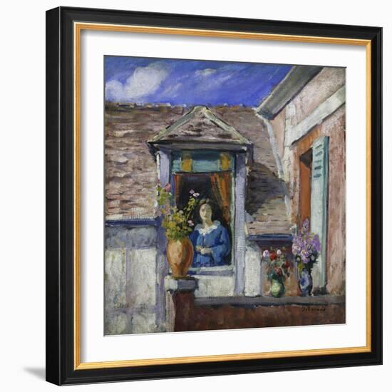 Woman at the Window (Femme a La Fenetre)-Henri Lebasque-Framed Giclee Print