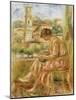 Woman at the Window with a View of Old Nice, 1918-Pierre-Auguste Renoir-Mounted Giclee Print