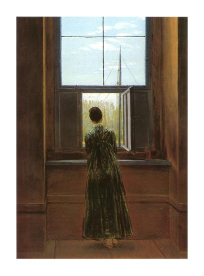 window woman friedrich david caspar