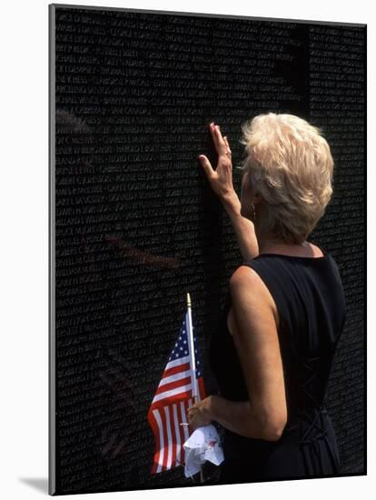 Woman at Vietnam Memorial, Washington D.C., USA-Bill Bachmann-Mounted Photographic Print