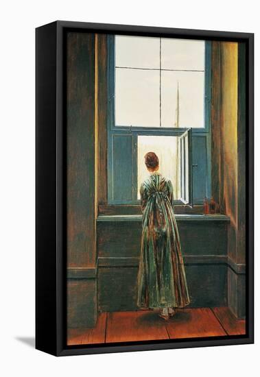 Woman at Window-Caspar David Friedrich-Framed Premier Image Canvas