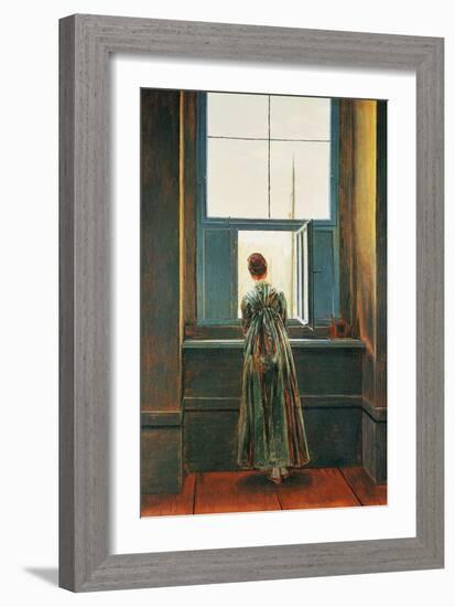 Woman at Window-Caspar David Friedrich-Framed Giclee Print