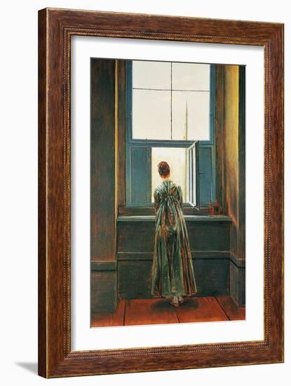 Woman at Window-Caspar David Friedrich-Framed Giclee Print