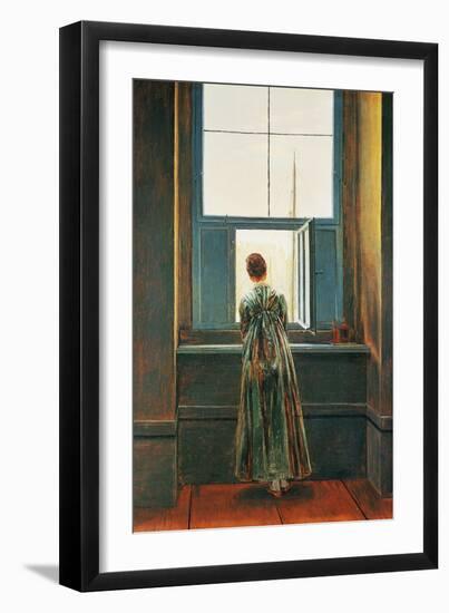 Woman at Window-Caspar David Friedrich-Framed Giclee Print