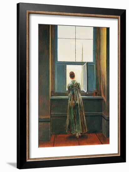 Woman at Window-Caspar David Friedrich-Framed Giclee Print