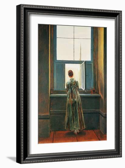 Woman at Window-Caspar David Friedrich-Framed Giclee Print