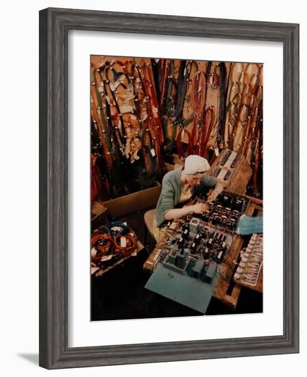 Woman at Work in General Electric Factory-Alfred Eisenstaedt-Framed Photographic Print