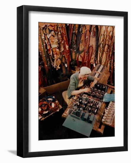 Woman at Work in General Electric Factory-Alfred Eisenstaedt-Framed Photographic Print