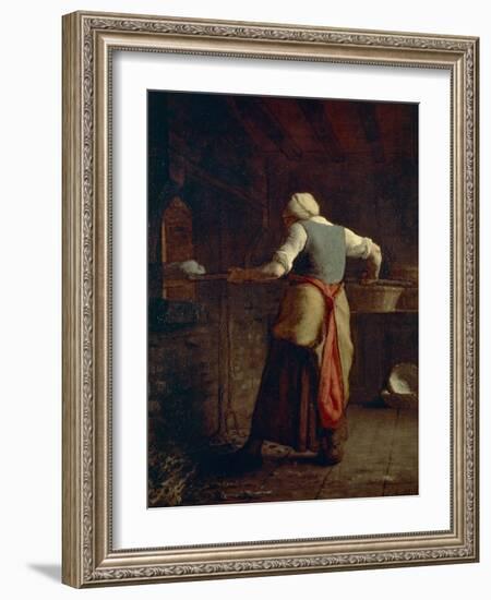 Woman Baking Bread-null-Framed Giclee Print