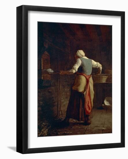 Woman Baking Bread-null-Framed Giclee Print