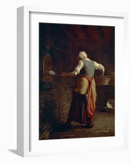 Woman Baking Bread-null-Framed Giclee Print