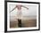 Woman Balancing on a Breakwater-null-Framed Photographic Print