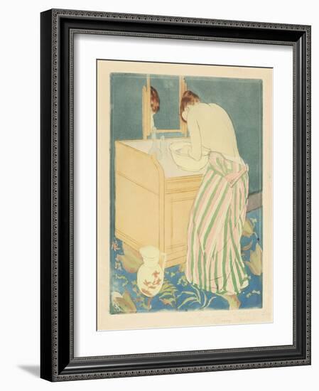 Woman Bathing, 1890-1-Mary Cassatt-Framed Giclee Print