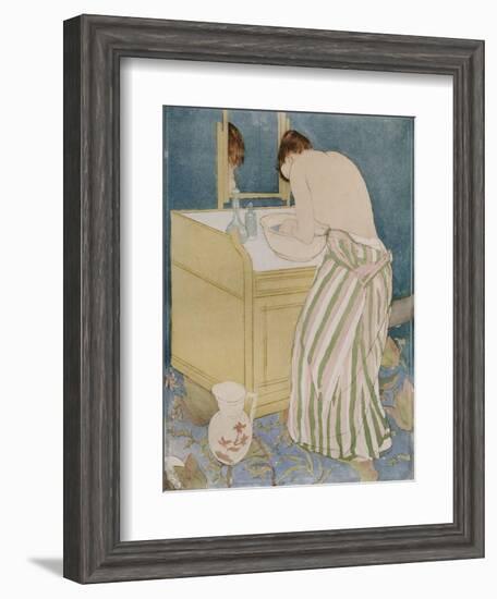 Woman Bathing, 1890-91-Mary Cassatt-Framed Giclee Print