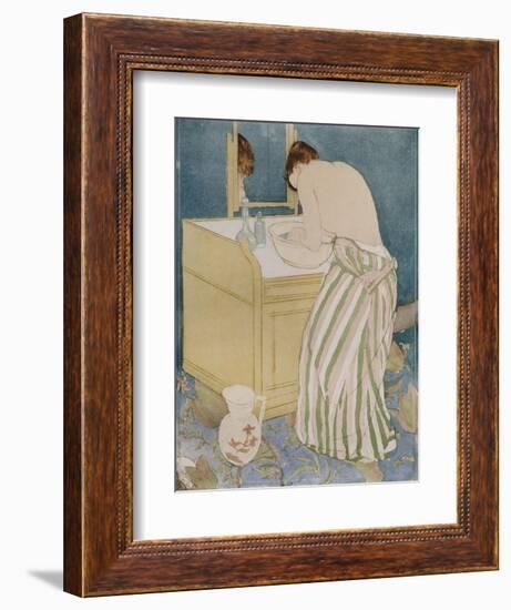 Woman Bathing, 1890-91-Mary Cassatt-Framed Giclee Print