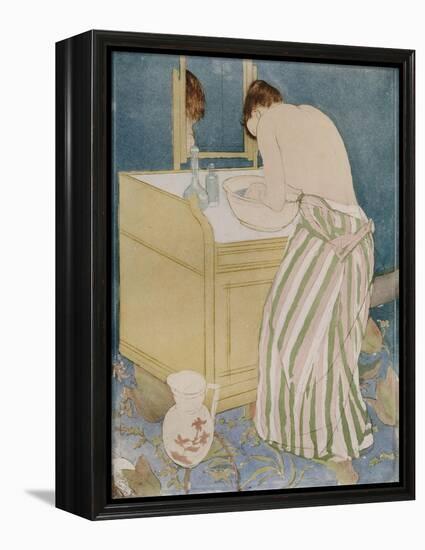 Woman Bathing, 1890-91-Mary Cassatt-Framed Premier Image Canvas