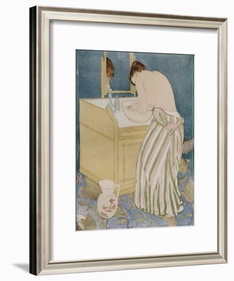 Woman Bathing, 1890-91-Mary Cassatt-Framed Giclee Print