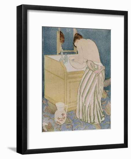 Woman Bathing, 1890-91-Mary Cassatt-Framed Giclee Print