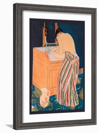 Woman Bathing-Mary Cassatt-Framed Art Print