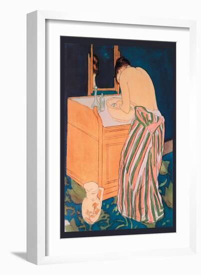 Woman Bathing-Mary Cassatt-Framed Art Print