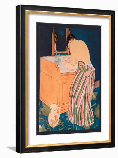 Woman Bathing-Mary Cassatt-Framed Art Print