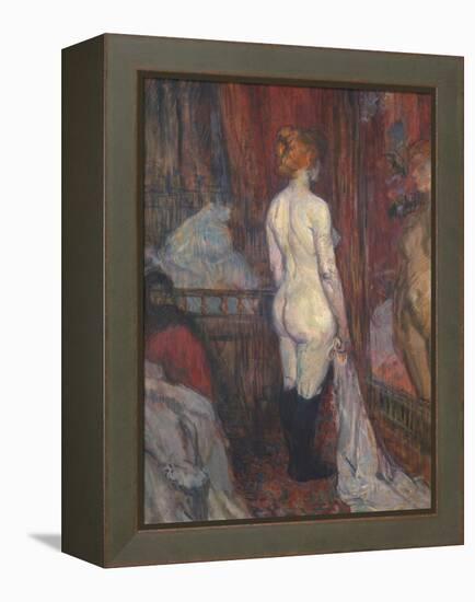 Woman before a Mirror, 1897-Henri de Toulouse-Lautrec-Framed Premier Image Canvas