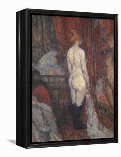 Woman before a Mirror, 1897-Henri de Toulouse-Lautrec-Framed Premier Image Canvas