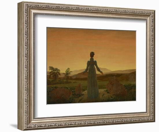 Woman before the Setting Sun, C. 1818-Caspar David Friedrich-Framed Giclee Print