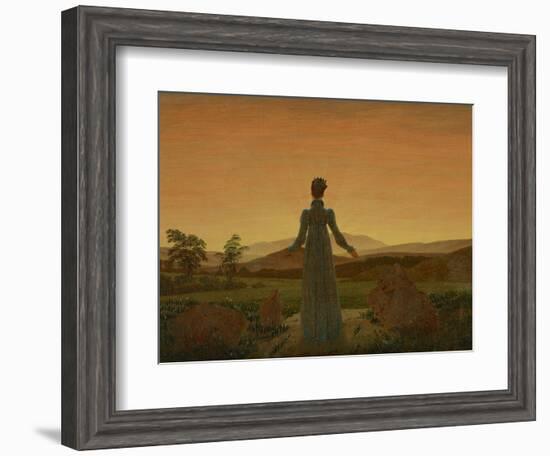 Woman before the Setting Sun, C. 1818-Caspar David Friedrich-Framed Giclee Print