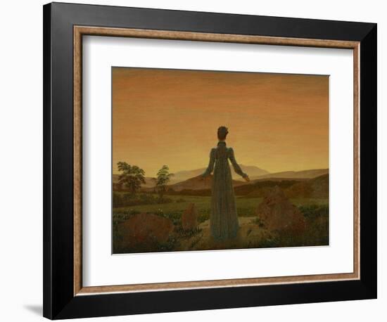 Woman before the Setting Sun, C. 1818-Caspar David Friedrich-Framed Giclee Print